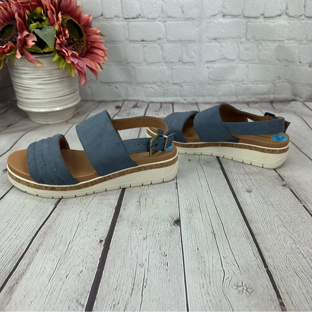 adrienne vittadini sport wedge sandals steel grey color size 7.5 - Picture 10 of 10